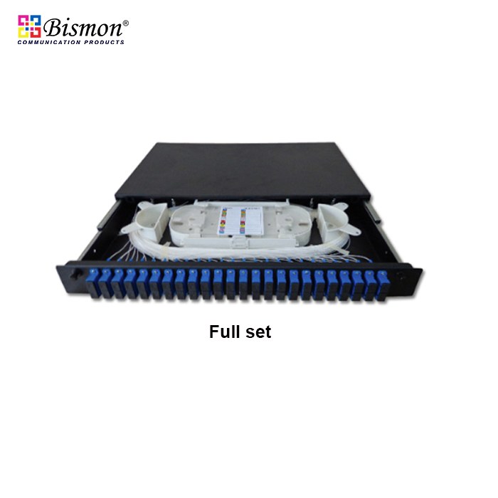 48-Core-ODF-Rack-mount-Drawer-Fiber-optic-Full-set-Black-color